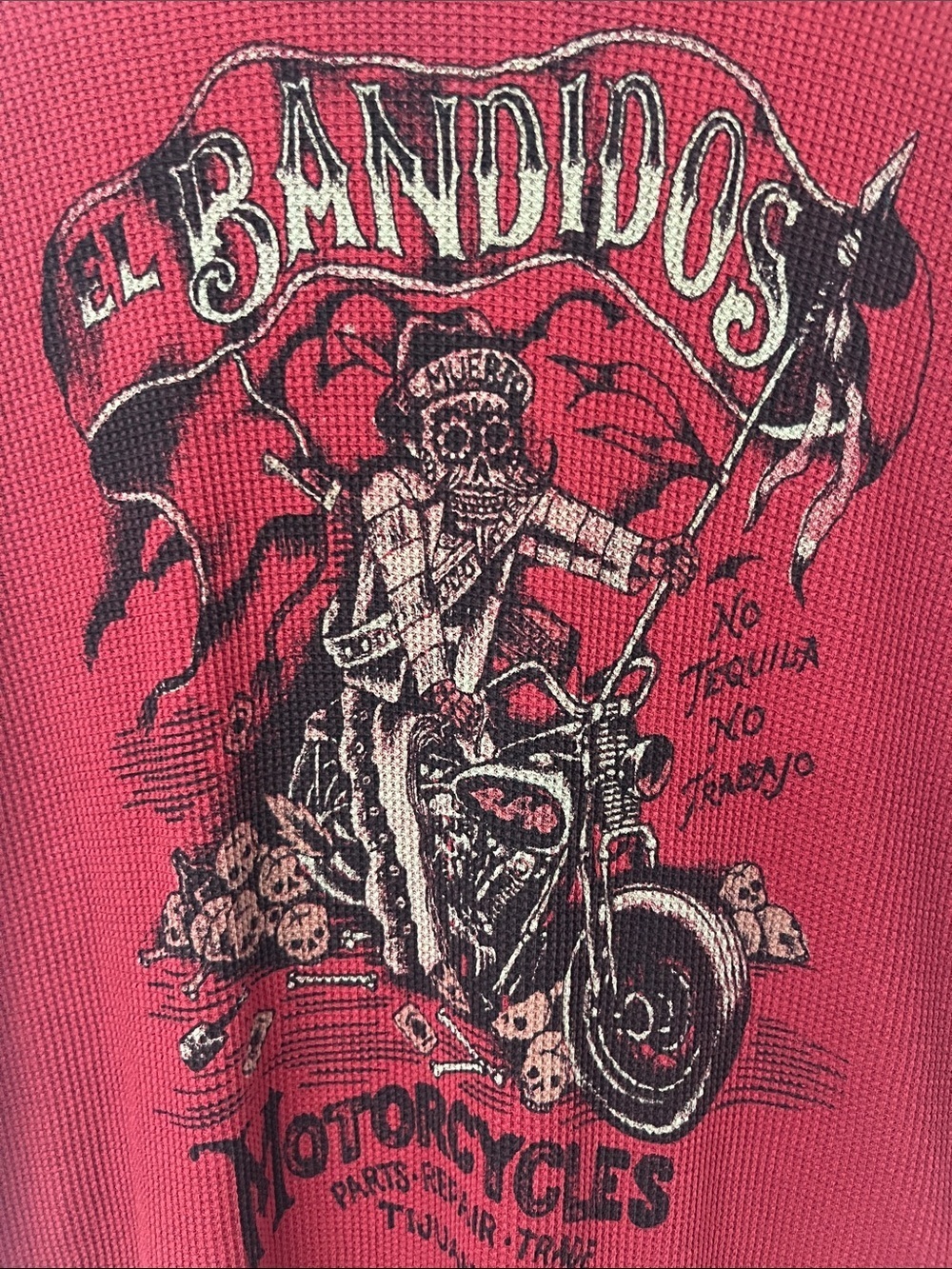 Lucky Brand “Banditos Motorcycles” Long Sleeve Thermal Knit Crewneck Shirt
#1053 - Picture 2 of 3